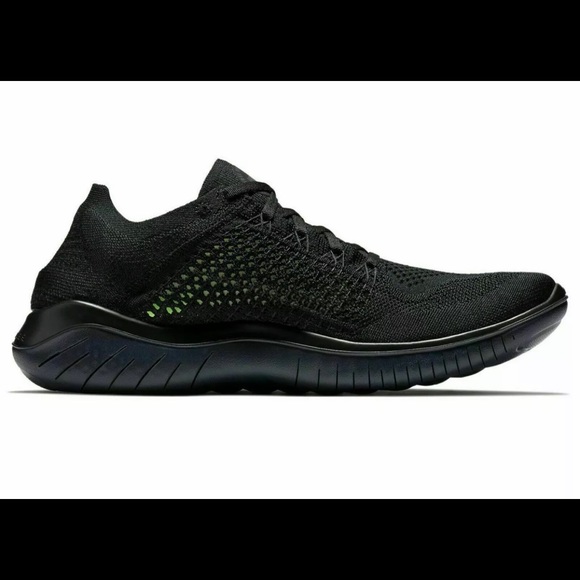 Nike Free RN Flyknit 2018 Black Shoes 942838 002 - Picture 4 of 8